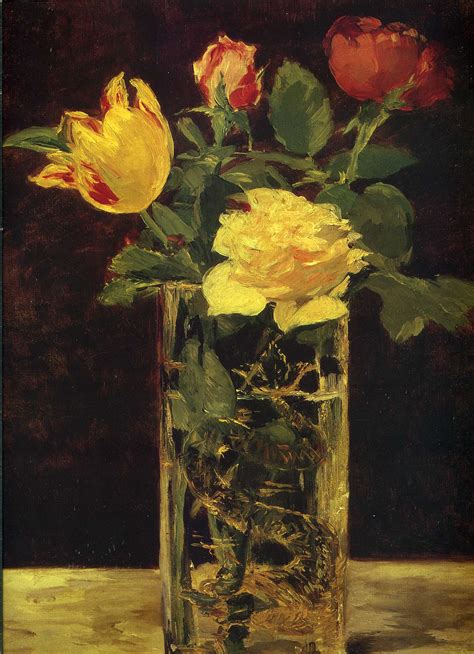 Rose and tulip, 1882 - Edouard Manet - WikiArt.org