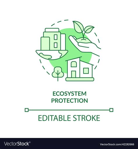 Ecosystem Protection Green Concept Icon Royalty Free Vector