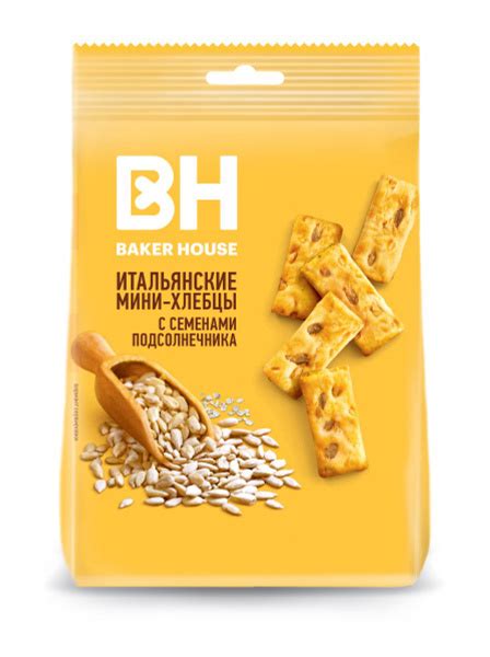 Baker House Хлебцы Итальянские с семечками, солью 110 гр. - купить с ...