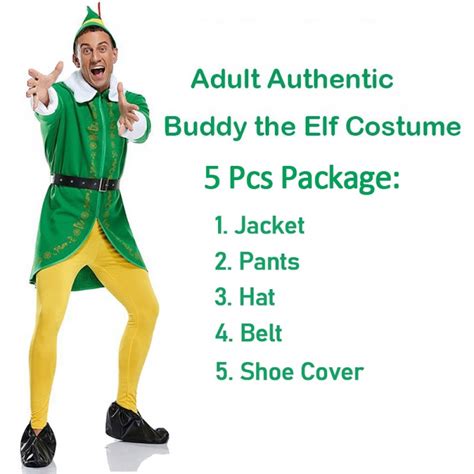 Buddy The Elf Jovie Elf Cosplay Christmas Costume For Adults Baby