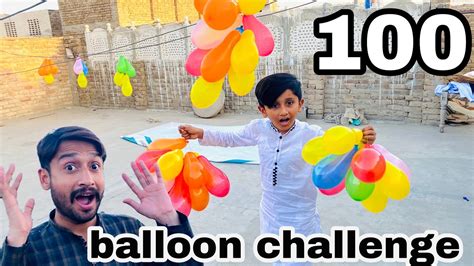 100 Balloon Popping Race Challenges Youtube