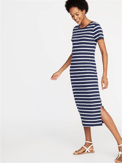 Fitted Jersey Midi Tee Dress For Women Old Navy Tee Dress Fashion