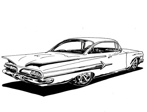 1960 Chevrolet Impala Sharpie Marker By Jim Porterfield