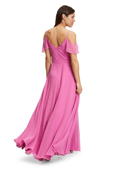 Damen Abendkleid Mit Volant