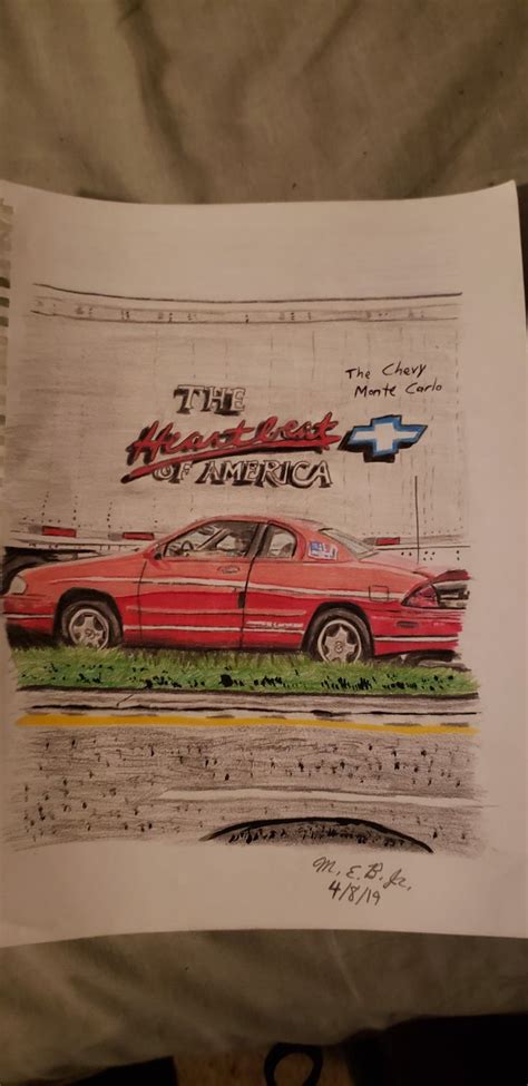 Pin By Marshall Barron On Chevy Car Drawings Car Drawings Monte