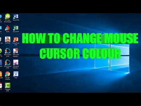 HOW TO CHANGE MOUSE CURSOR COLOUR YouTube