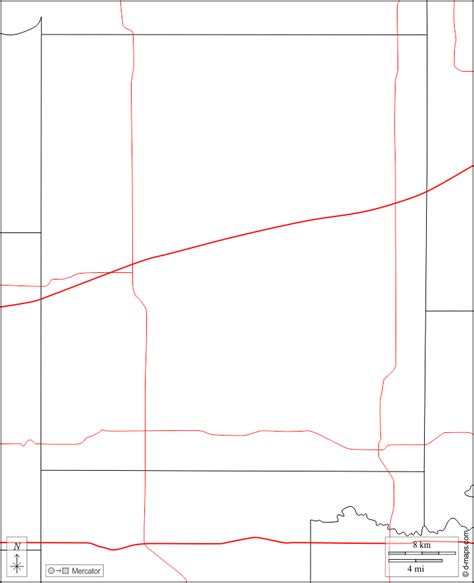 Condado De Lincoln Mapa Livre Mapa Em Branco Livre Mapa Livre Do