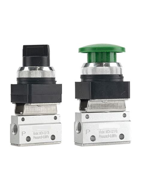 Pcs Push Button Pneumatic Mechanical Valve Mov Mov Manual Valve