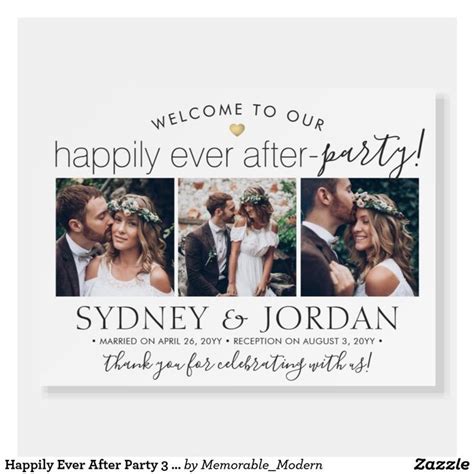 Happily Ever After Party Photo Wedding Reception Foam Board Zazzle