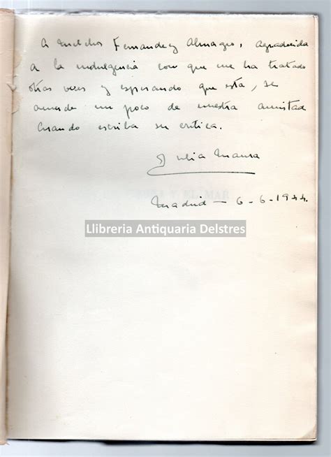 Como La Tierra Y El Mar Dedicatoria Aut Grafa Y Firma De La Autora