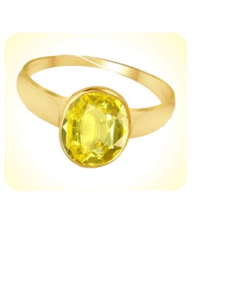 Ceylonmine Certified Yellow Sapphire Pukhraj Panchdhatu Astrology Ring