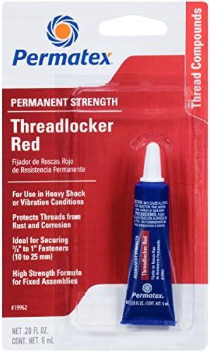 Permatex Pk Red Permanent Strength Threadlocker Ml Tube