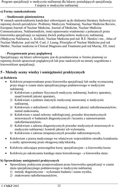 Program Specjalizacji Pdf Darmowe Pobieranie