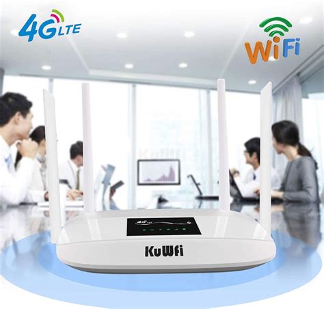 KuWFi 300Mbps 4G LTE CPE Unlocked 4G CPE Wireless Router With SIM Card