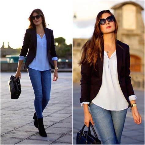 Como Combinar Un Blazer Azul Marino Moda Y Estilo