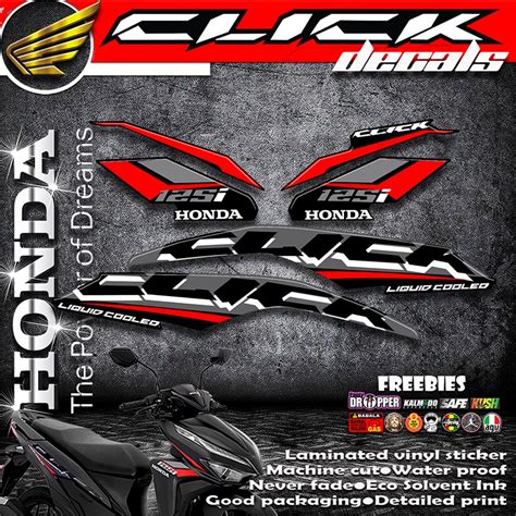 Honda Click I Stock Decals Sticker For Game Changer Version