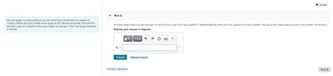 Solved You are target shooting using a toy gun that fires a | Chegg.com