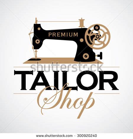 Retro Sewing Machine Vintage Tailor Logo Template Tailor Shop Theme