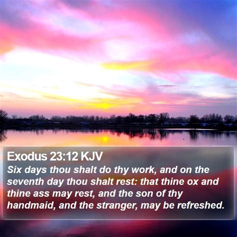 Exodus 23 12 KJV Bible Verse Images