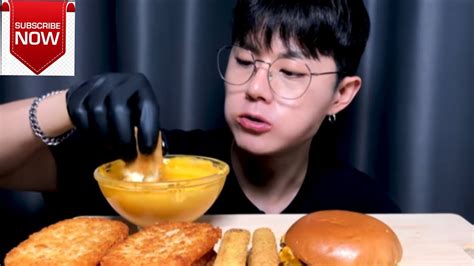 ENG SUB ASMR MUKBANG McDonald S Triple Cheeseburger Cheese Sticks