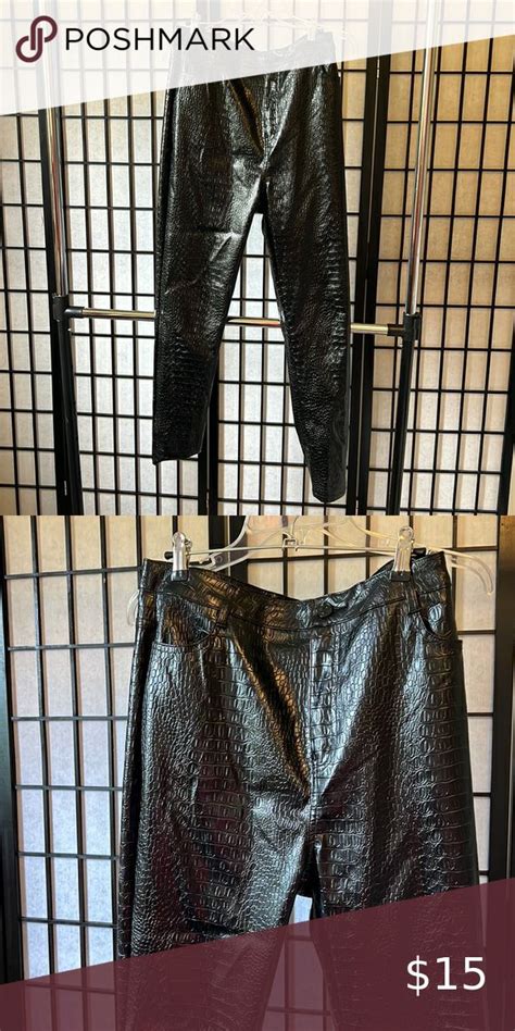 Crocodile Faux Leather Pants Faux Leather Pants Leather Pants