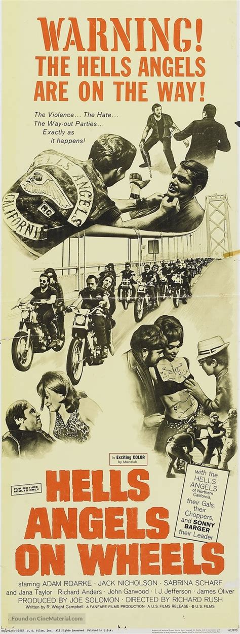 Hells Angels On Wheels 1967 Movie Poster