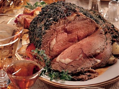 Herb Rubbed Rib Roast Recipe Roast Recipes Rib Roast Roasted Meat