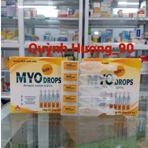 Dung Dịch Nhỏ Mắt Myo Drops Giúp Chậm Quá Trình Cận Thị Hộp 20 ống