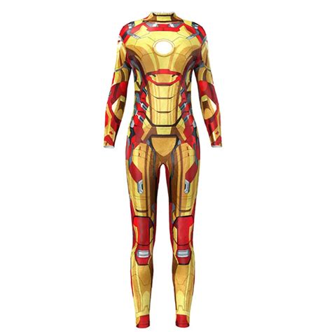 Halloween Iron Man Costume For Women Iron Man Jumpsuit Spiderman Zentai