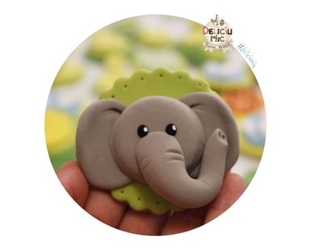 Marturie Pentru Botez Magnet Cu Tematica Jungla Elefant Handmade