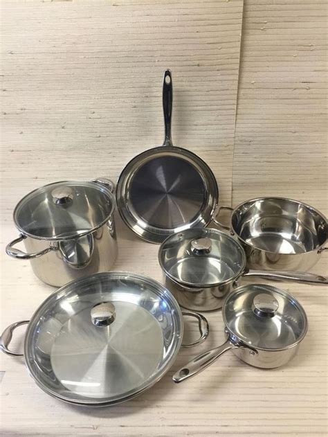 WOLFGANG PUCK BISTRO ELITE COLLECTION NEW STAINLESS STEEL NEW 10 PIECE