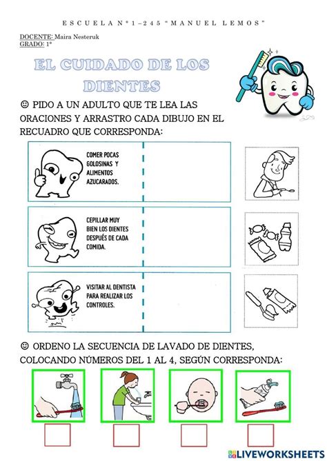 Higiene Bucal Interactive Activity Actividades Interactivas Cuidado