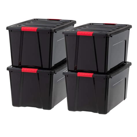 Iris Usa Plastic Storage Bin Tote Organizing Container With Durable Lid