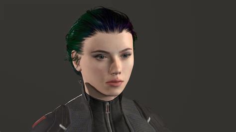 3D Model Scarlett Johansson As Black Widow VR AR Low Poly CGTrader