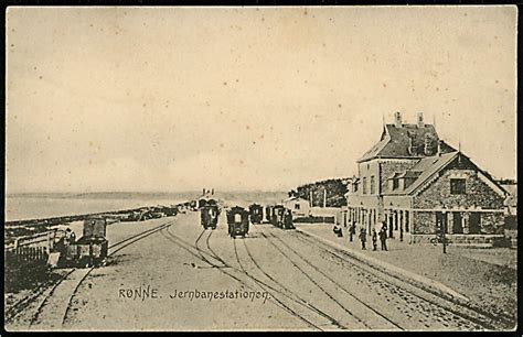 R Nne Jernbanestation Med Damptog Colberg U No Denmark