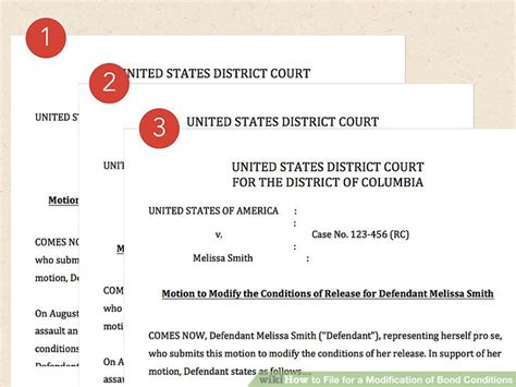 How To File For A Modification Of Bond Conditions With Pictures