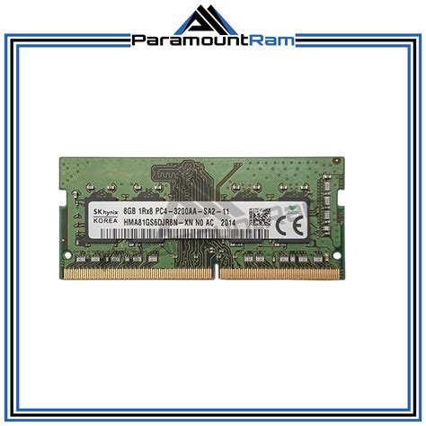 HMA81GS6DJR8N XN HYNIX 8GB 3200MHz PC4 25600 NON ECC 1 2V SODIMM 1RX8