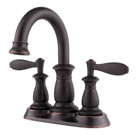 Pfister Langston Tuscan Bronze 2 Handle 4 In Centerset Watersense Bathroom Sink Faucet With