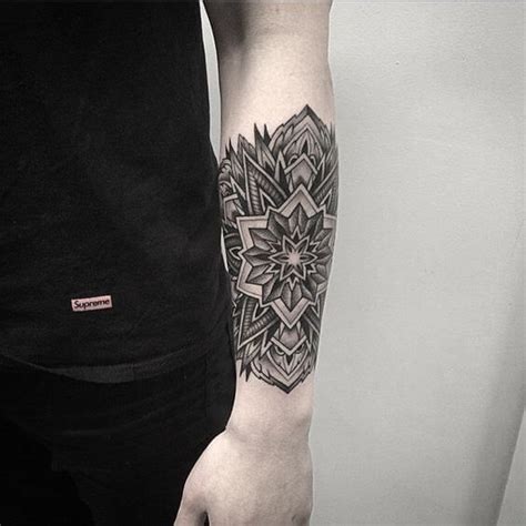 Traditional Mandala Forearm Tattoo