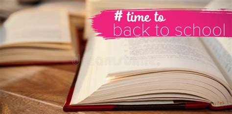 Composite Image Of Back To School Text With Hashtag Stock Illustration