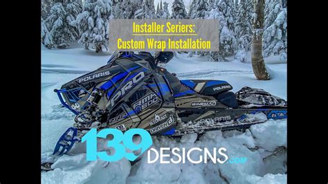 Custom 139desgins Wrap Install On My 2016 Polaris Rmk 800 Youtube