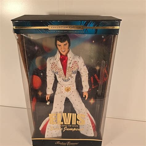 Elvis Feat The White Eagle Jumpsuit Timeless Treasures Doll 2000 Mattel 28570 Ebay