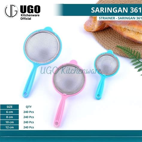 Jual BERINDO Saringan Warna Gagang Plastik Stainless Steel Warna Pastel