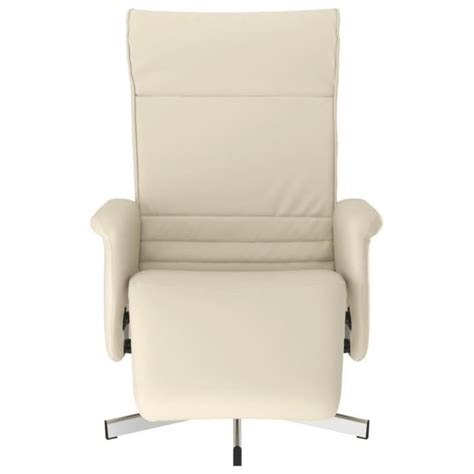 Fydun Fauteuil Inclinable Avec Repose Pieds Cr Me Similicuir Ab