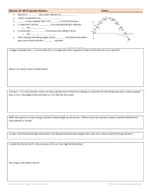 Fillable Online How To Solve Projectile Motion Problems In Physics