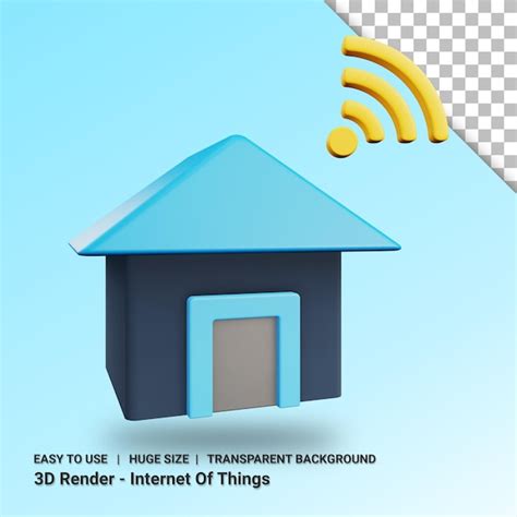 Premium Psd Smart Home 3d Illustration With Transparent Background