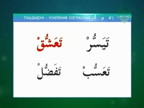Муаллим Сани. Урок 12 - Правило ташдидун. - YouTube
