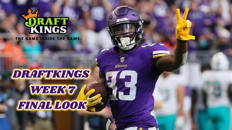 Draftkings Week 7 Nfl Picks Final Look Youtube