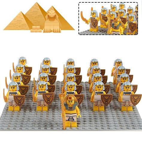 21pcsset Ancient Egyptian Army Pharaoh Leader Egyptian Warrior Lego