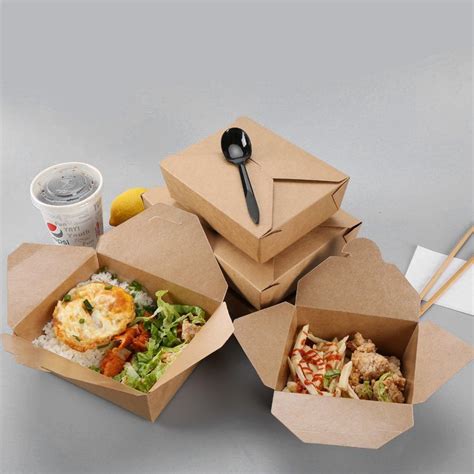 Heat Resistance Biodegradable Paper Lunch Box Portable Stackable Food